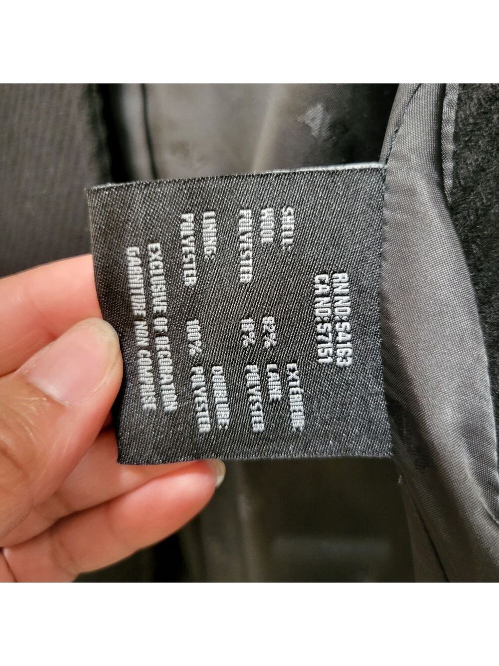 Men's Andrew Marc Navy Wool Blend Jacket XL - Picture 8 of 8